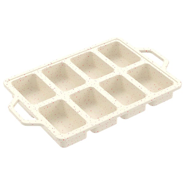 Mini Loaf Pan 8 Cavities Silicone Mini Bread Loaf Pans Nonstick Muffin Pan Carousel 1