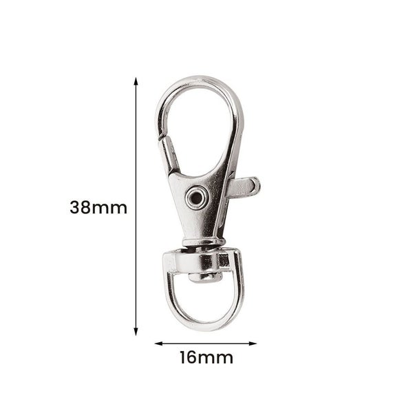 25/50/75/100pcs Swivel Lobster Clasp Clips Hook Alloy Key Ring Split Keycha Carousel 2