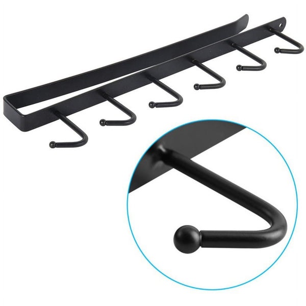 2pcs Metal 6 Hook Kitchen Rack Hanging Coffee Tea Cup mug Holder Shelf Kitc Carousel 9