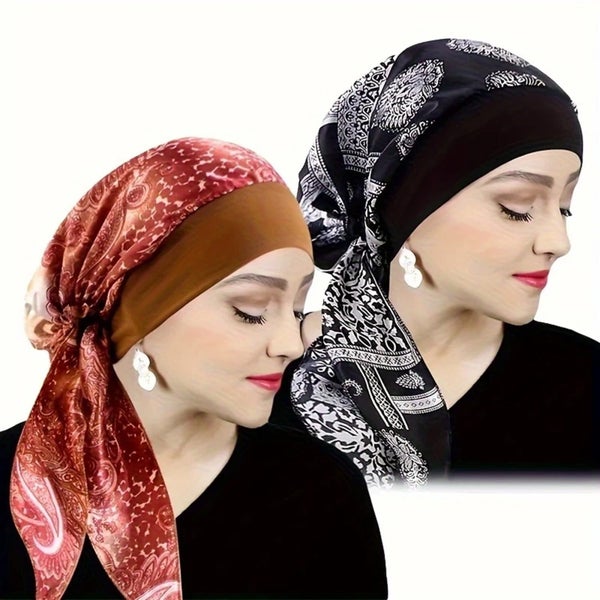 Chemo Headwear for Women Head Scarf Headwraps Silky Soft Turbans for Women Carousel 1