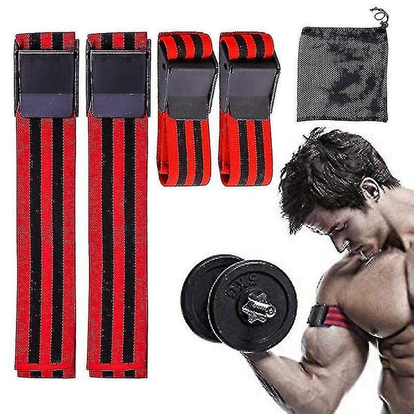 4pcs/set Occlusion Training Bands Blood Flow Restriction Bands Bicep Muscle Trai Carousel 1