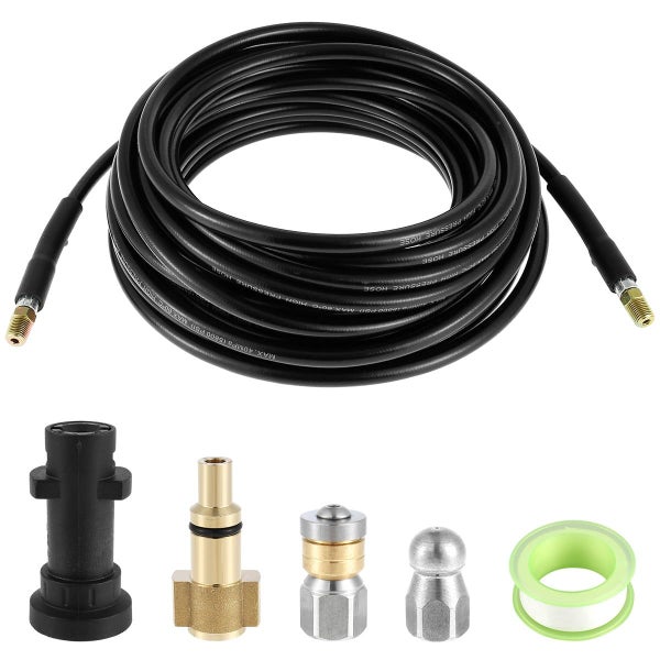 Sewer Jetter Kit 33/50FT High Pressure Washer Drain Cleaning Hose Kit 1/4 I Carousel 1