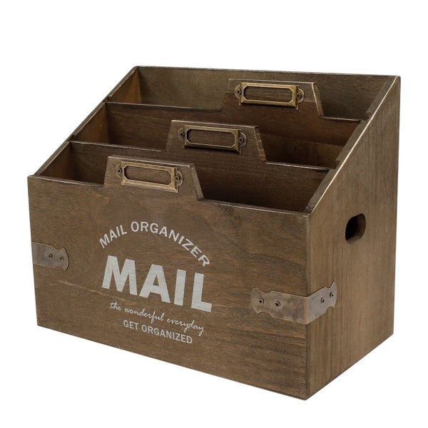 Mail Organizer Letter Sorter for Counter,Mail Holder Storage File Organizer Carousel 1