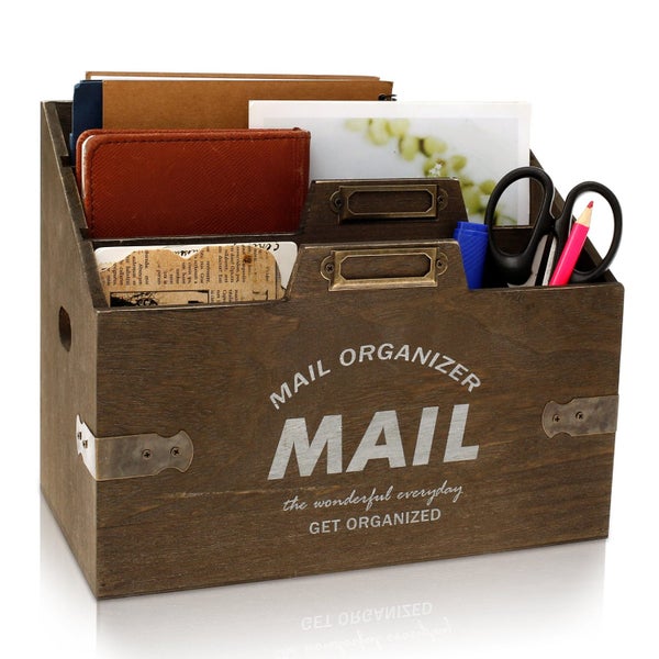 Mail Organizer Letter Sorter for Counter,Mail Holder Storage File Organizer Carousel 11