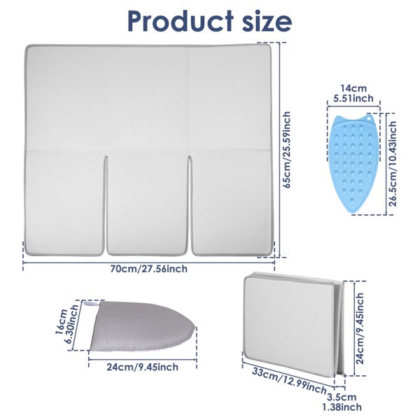 Iron Mat 27.5 inch Portable Travel Ironing Pad Blanket Foldable Table Top Q Carousel 2