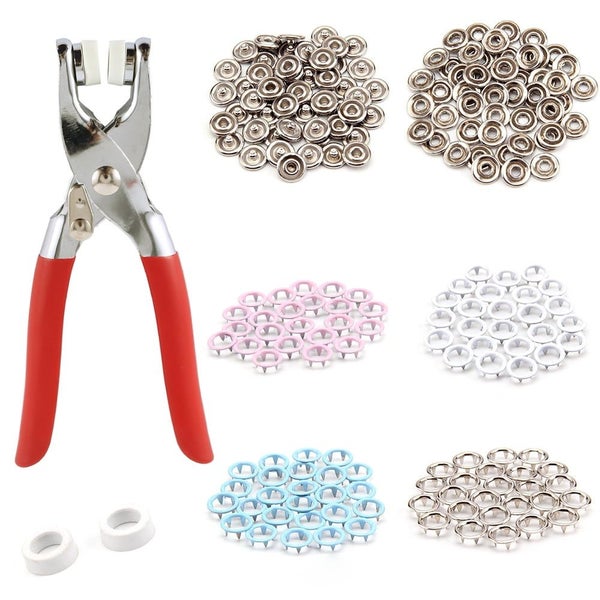400pcs Sewing Snap Buttons Snap Fasteners Tool Metal Snaps Buttons with Fas Carousel 1
