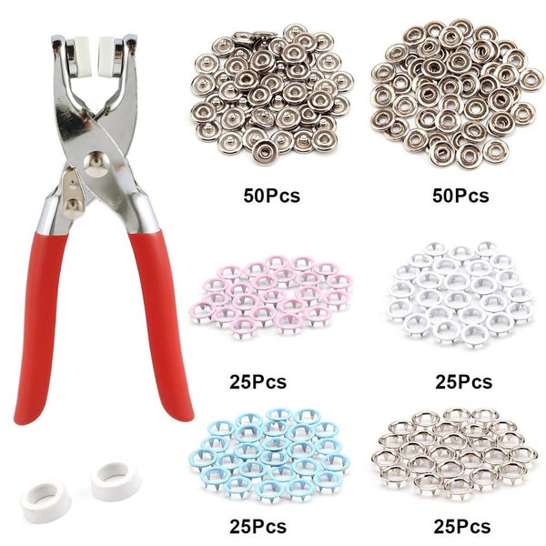 400pcs Sewing Snap Buttons Snap Fasteners Tool Metal Snaps Buttons with Fas Carousel 8