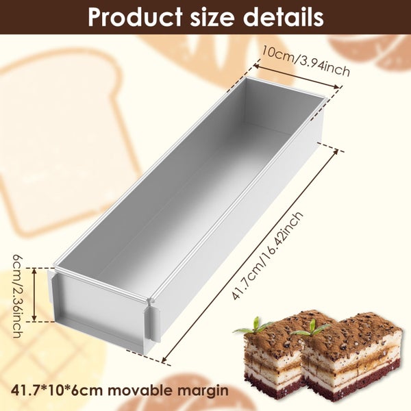 Rectangle Cake Pan Nonstick Tiramisu Pan Cake Baking Tray Aluminum Alloy Ti Carousel 1