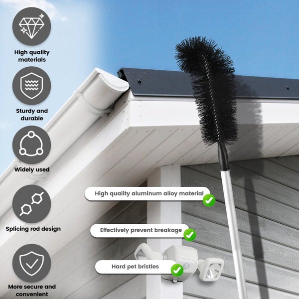 Gutter Cleaning Brush with 7 Splicing Extension Poles 238cm Long Gutter Cle Carousel 6