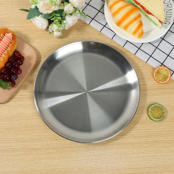Pizza Pan 4Pcs Stainless Steel Pizza Pan Set Round Pizza Tray Rust Proof Pi Carousel 1