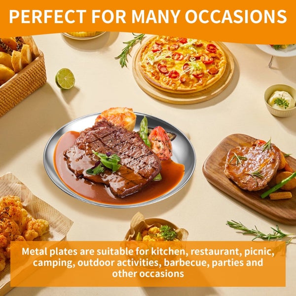 Pizza Pan 4Pcs Stainless Steel Pizza Pan Set Round Pizza Tray Rust Proof Pi Carousel 6