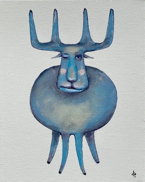 RUDOLPH'S BROTHER . Original painting by Nick Fedaeff Carousel 1