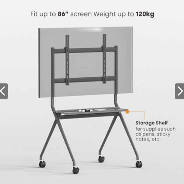 KONIC 50"-86" Heavy-Duty Mobile TV Cart Trolley Carousel 2