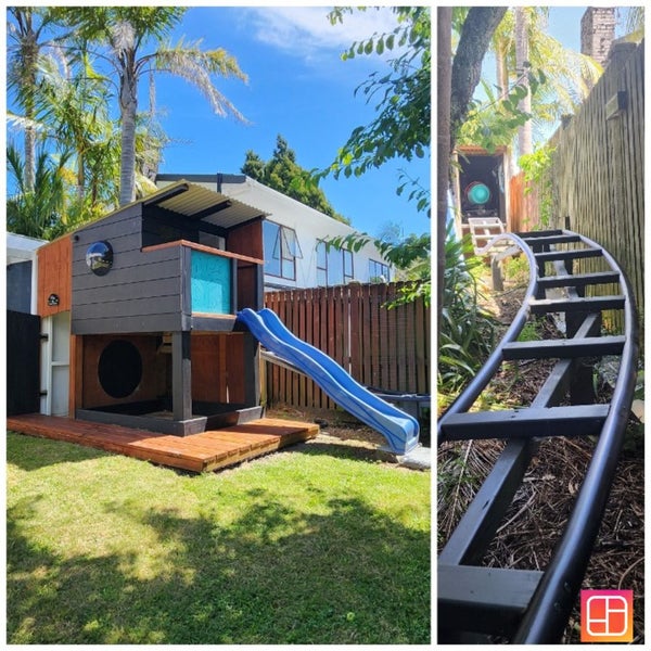 The ultimate designer playhouse with a real 20m long ROLLERCOASTER Carousel 1