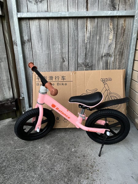 Kids Balance Bike – Lightweight & Durable – Pink / Yellow Carousel 1