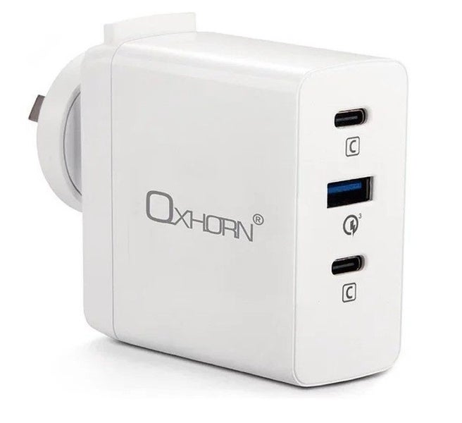 Oxhorn 100W USB GaN Type-C fast Charger, 2x USB-C, 1x USB-A Fast Charger Carousel 1