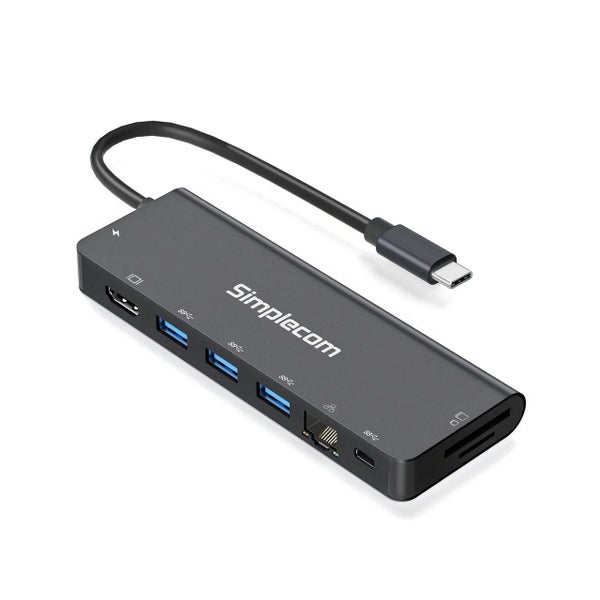 Simplecom CHT590 USB-C SuperSpeed 9-in-1 Multiport Docking Station HDMI 2.0 Carousel 1