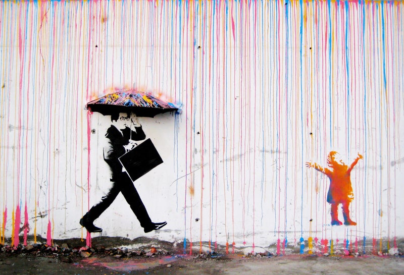 Black Friday Sell Ready to hang Canvas Print - Banksy Carousel 1