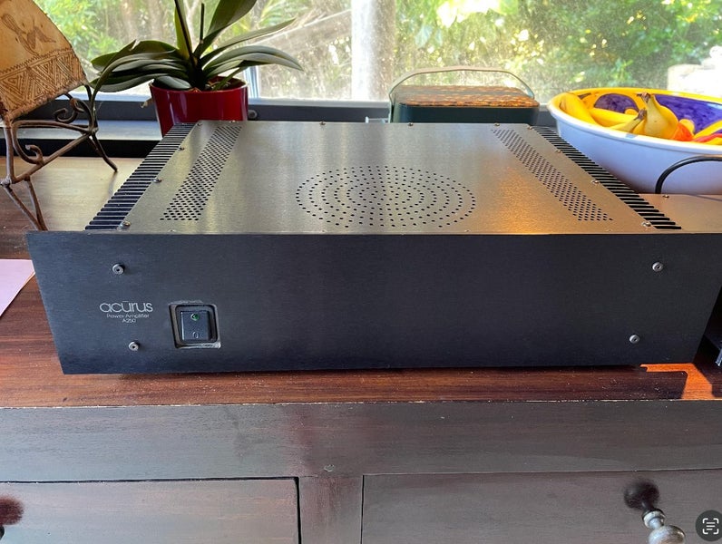 Acurus A250 power amp + Line10 Pre amp. Similar to Bryston Perreaux Carousel 2