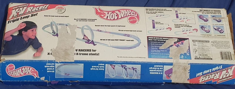 . Hotwheels Motorized X-V Racers Triple Loop Set Carousel 2