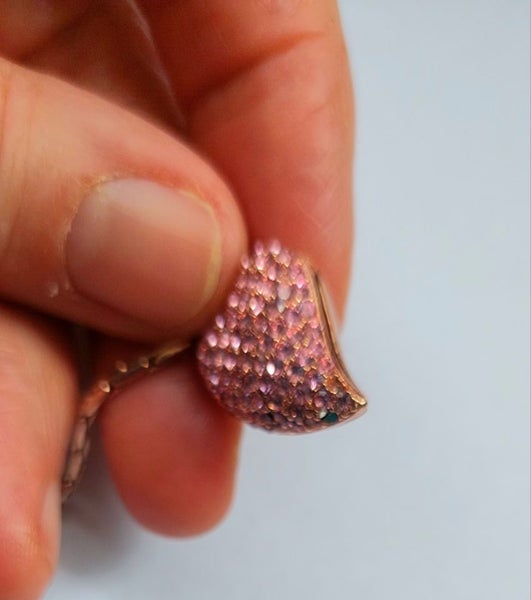 Dior Pink Crystal Heart Necklace Carousel 4