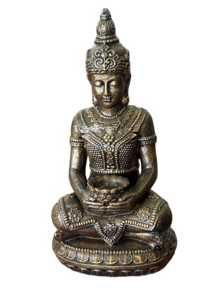 Thai Buddha Statue - Fibre Cement - Black Gold Finish - 60cms Carousel 3