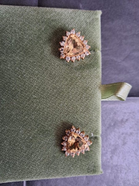 Gold topaz set earrings Carousel 4