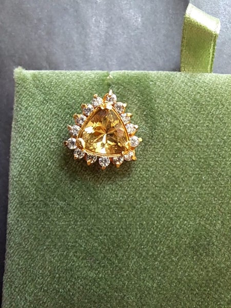 Gold topaz set earrings Carousel 1