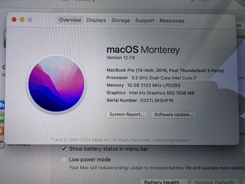 1TB SSD, 16GB RAM, i7 Max Spec MacBook Pro 13" 201664650325646723114
