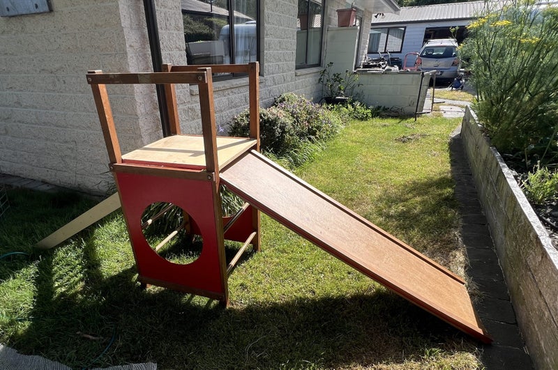 Indoor wooden toddler slide tower Carousel 1