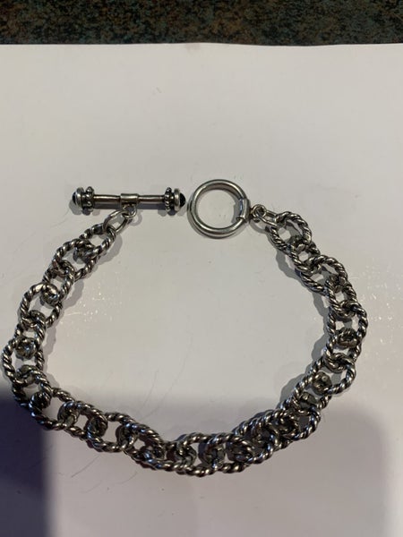 New Sterling Silver with Garnet bracelet- 26 Grams Carousel 1