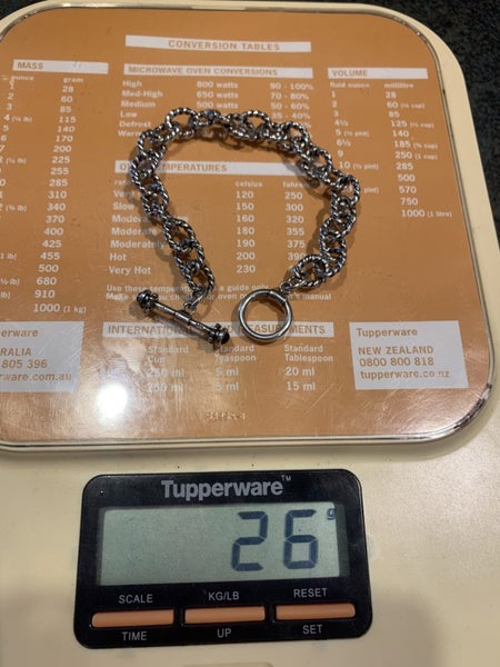 New Sterling Silver with Garnet bracelet- 26 Grams Carousel 2