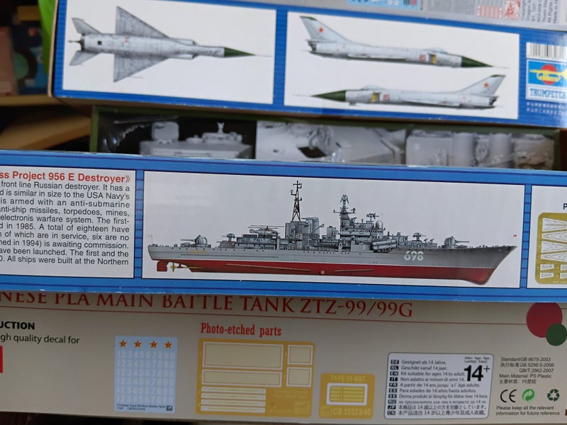 Trumpeter 1/350 USSR Sovremenny Class Project 956e Destroyer Carousel 6