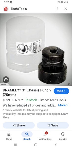 3" CHASSIS PUNCH HOLE PUNCH Carousel 4