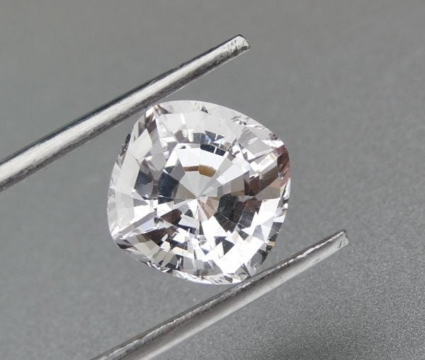 5.75CT GORGEOUS HUGE CUSHION 100% NATURAL PALE PEACH PINK MORGANITE Carousel 1