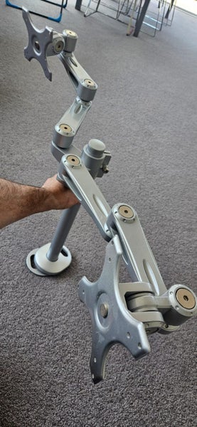 Dual Monitor Stand - Articulating Arm - Fits Screen up to 27" Carousel 1
