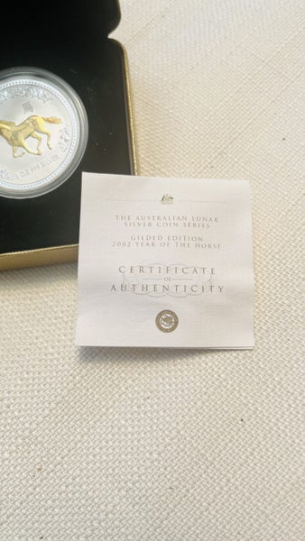 Perth Mint Year of Horse gilded silver coin 2002 Carousel 2