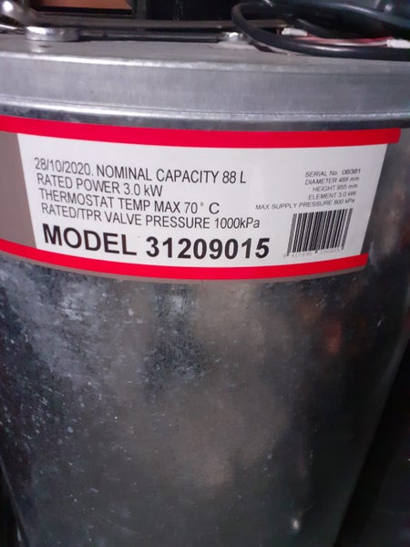 Rheem hot water cylinder Carousel 2