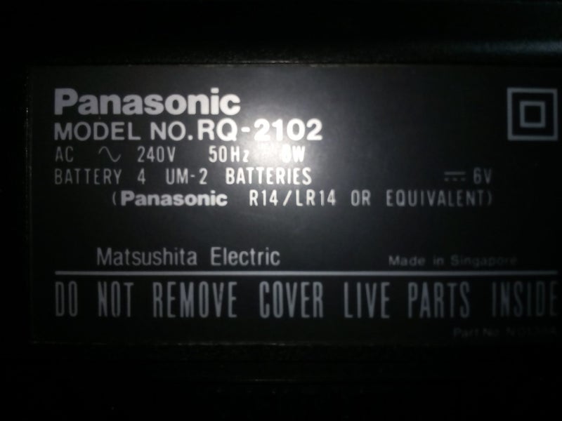 Panasonic Cassette Player RQ-2102 Carousel 2
