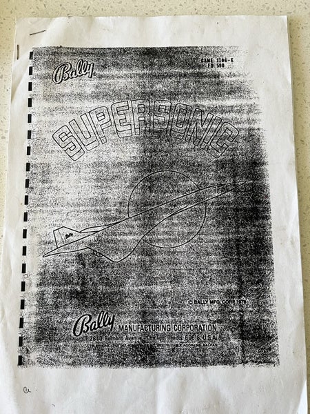 Pinball - Bally super sonic (not working) Carousel 6