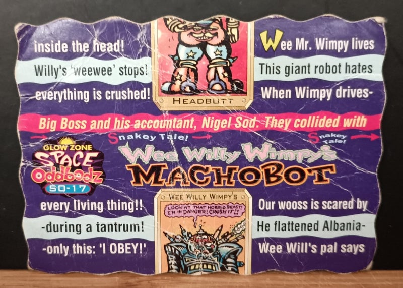 Orange/Red Space Glow Oddbodz #17 Wee Willy Wimpy Machobot (SO-17) FREE COURIER Carousel 2
