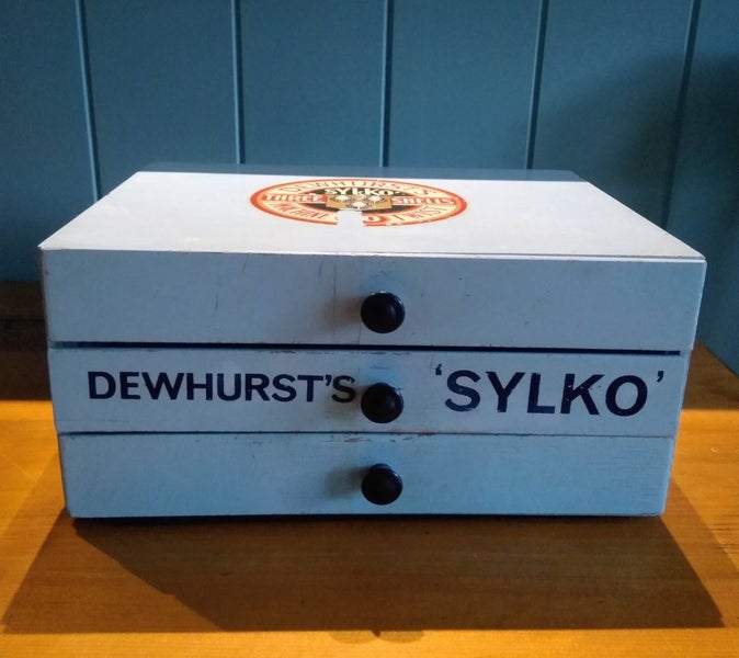 Vintage Sylko Wooden Cotton Reel Drawers Carousel 1