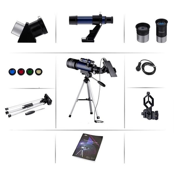 High Definition Astronomical Telescope With Tripod And Phone Clip - Dark Blue Carousel 2