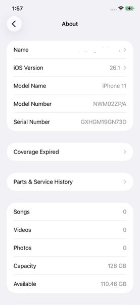 iPhone 11. 125GB Excellent Condition64652647957250112