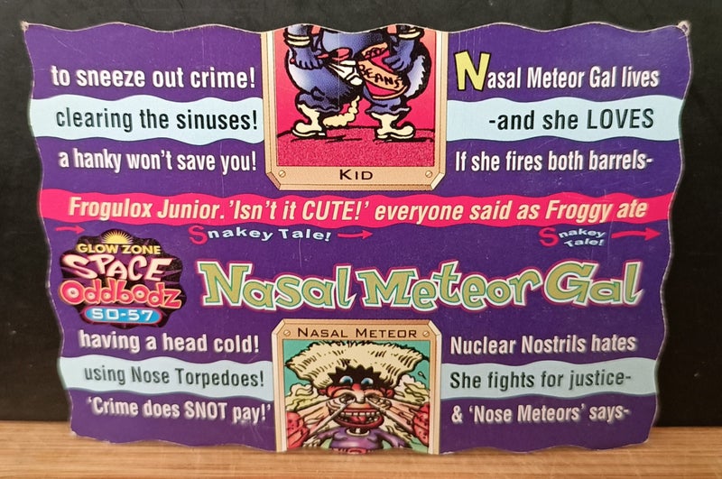 Orange/Red Space Glow Oddbodz #57 Nasal Meteor Gal (SO-57) - Ex/FC FREE COURIER Carousel 2