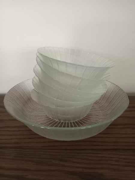 RETRO GLASS DESSERT/SALAD BOWL AND 6 BOWLS Carousel 2