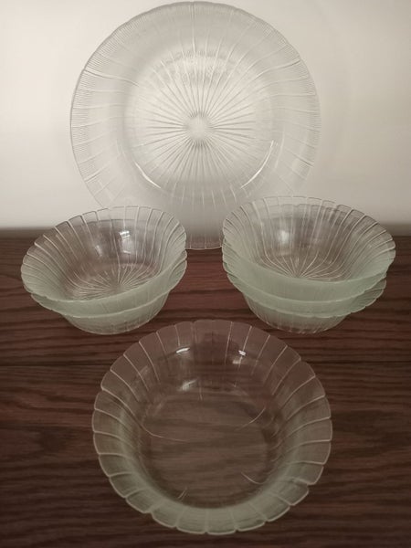 RETRO GLASS DESSERT/SALAD BOWL AND 6 BOWLS Carousel 3