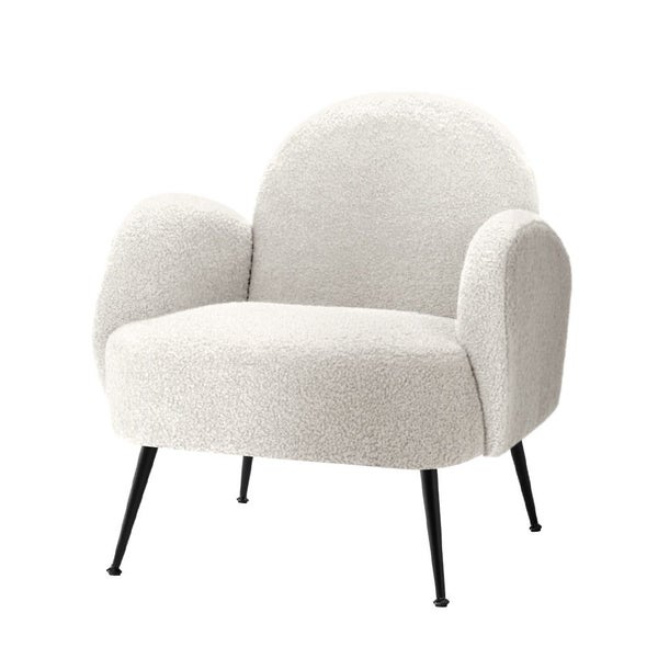 Artiss Armchair Boucle White Hanes Carousel 1