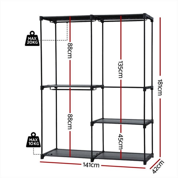 Artiss Wardrobe Clothes Rack Closet 181Cm Carousel 2