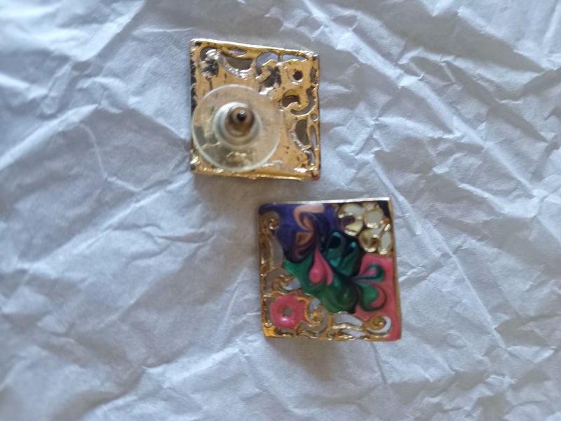 ART DECO RETRO EARRINGS Carousel 3